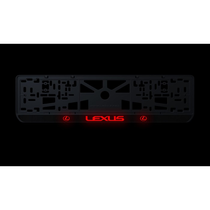 Номерная рамка Lexus стиль #2 из высококачественного ABS пластика Ledos выглядит как LCD дисплей