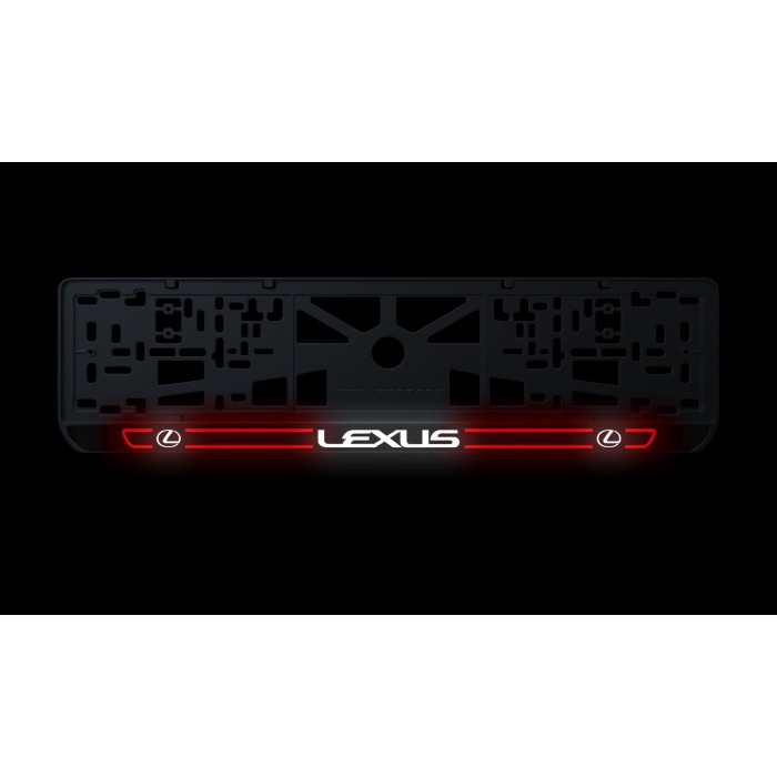 Номерная рамка Lexus стиль #5 из высококачественного ABS пластика Ledos выглядит как LCD дисплей