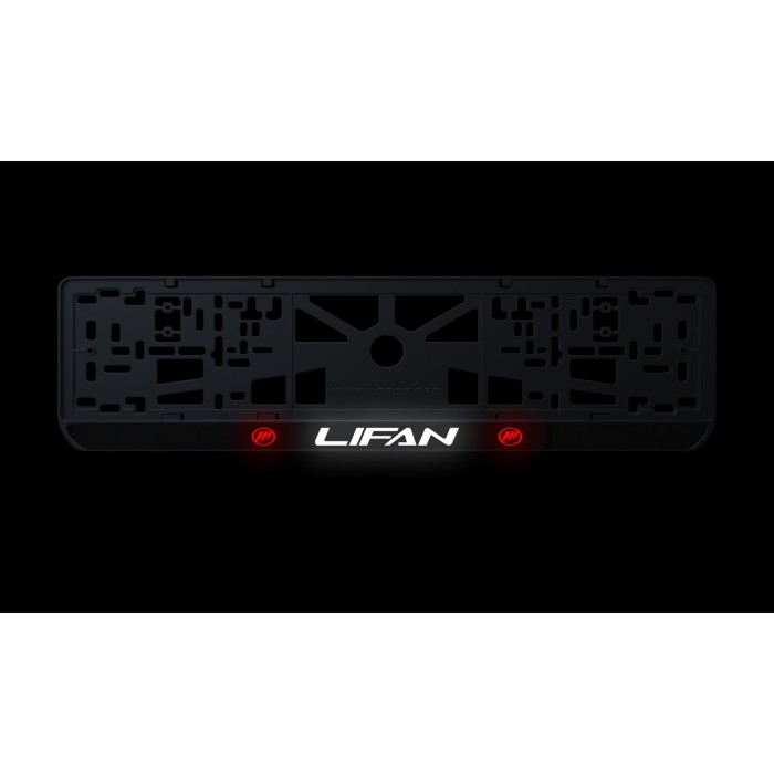 Номерная рамка Lifan из высококачественного ABS пластика Ledos выглядит как LCD дисплей