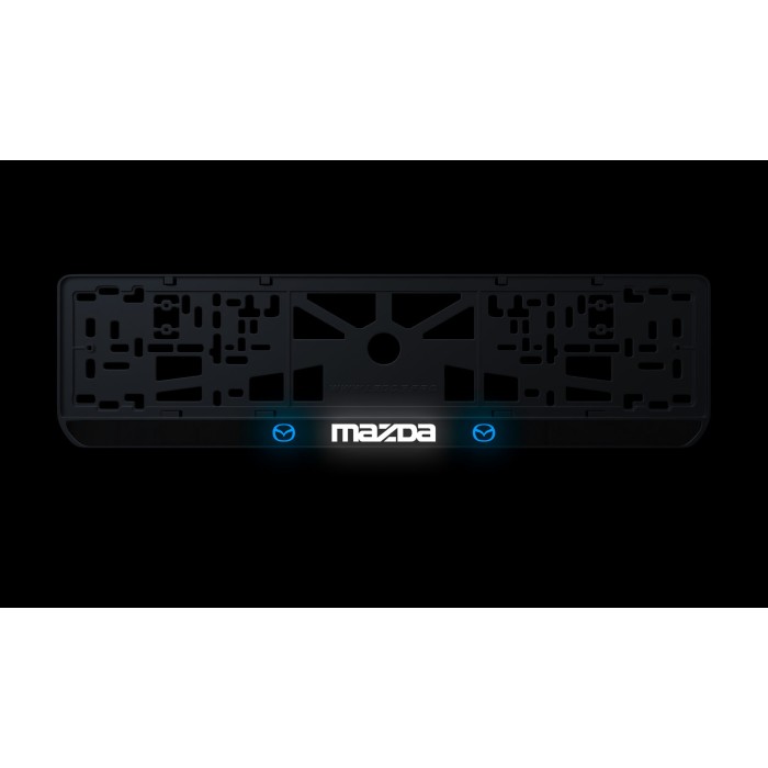 Номерна рамка Mazda стиль #1 із високоякісного ABS пластику Ledos виглядає як LCD дисплей.