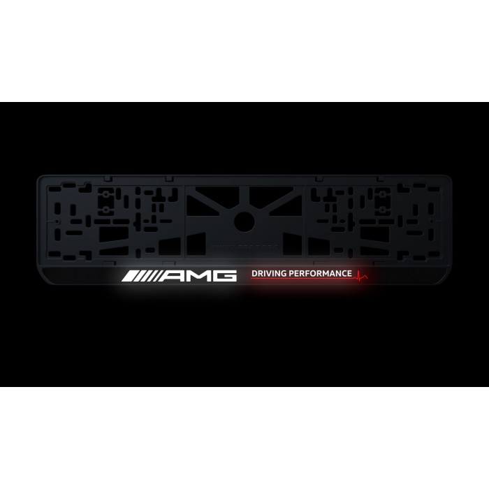 Номерна рамка Mercedes-Benz AMG driving performance із високоякісного ABS пластику Ledos виглядає як LCD дисплей.