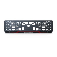 Номерная рамка Mercedes-Benz стиль #8 из высококачественного ABS пластика Ledos выглядит как LCD дисплей