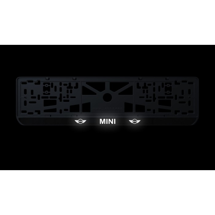 Номерная рамка Mini стиль #1 из высококачественного ABS пластика Ledos выглядит как LCD дисплей