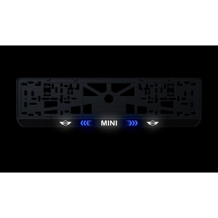 Номерная рамка Mini стиль #3 из высококачественного ABS пластика Ledos выглядит как LCD дисплей
