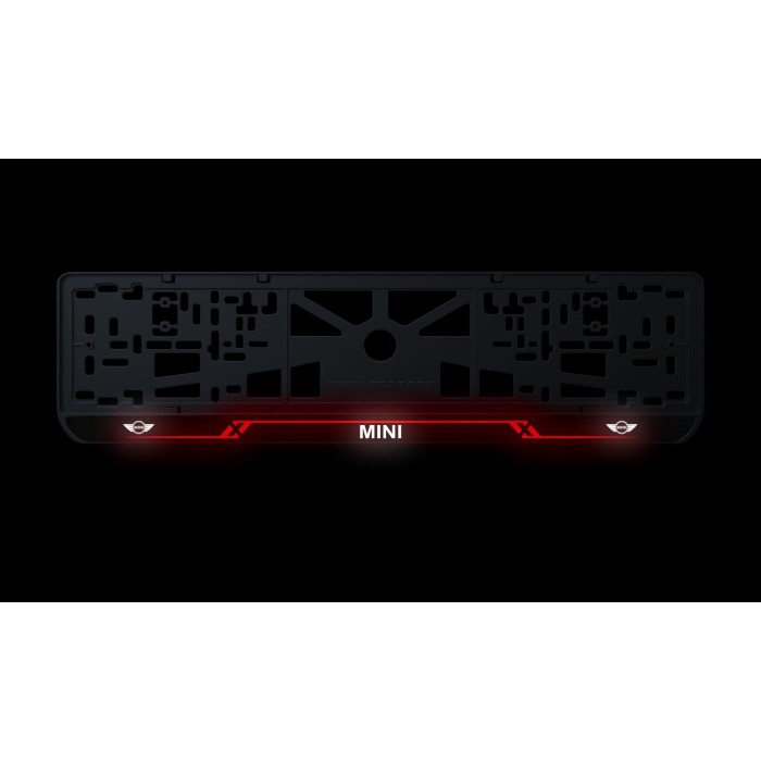 Номерная рамка Mini стиль #8 из высококачественного ABS пластика Ledos выглядит как LCD дисплей