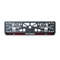 Номерна рамка Mitsubishi стиль #5 із високоякісного ABS пластику Ledos виглядає як LCD дисплей.