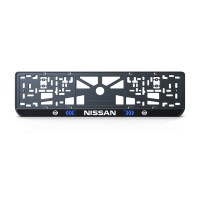 Номерная рамка Nissan стиль #3 из высококачественного ABS пластика Ledos выглядит как LCD дисплей