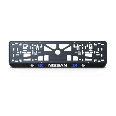 Номерная рамка Nissan стиль #3 из высококачественного ABS пластика Ledos выглядит как LCD дисплей