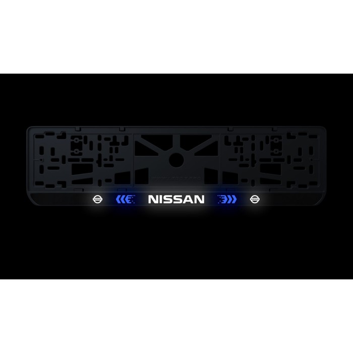 Номерная рамка Nissan стиль #3 из высококачественного ABS пластика Ledos выглядит как LCD дисплей