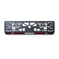 Номерная рамка Nissan стиль #5 из высококачественного ABS пластика Ledos выглядит как LCD дисплей