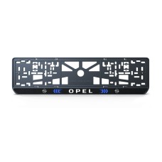 Номерная рамка Opel стиль #3 из высококачественного ABS пластика Ledos выглядит как LCD дисплей