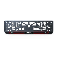 Номерная рамка Opel стиль #5 из высококачественного ABS пластика Ledos выглядит как LCD дисплей