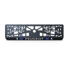 Номерная рамка Peugeot стиль #3 из высококачественного ABS пластика Ledos выглядит как LCD дисплей
