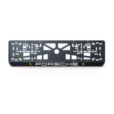 Номерна рамка Porsche із високоякісного ABS пластику Ledos виглядає як LCD дисплей.