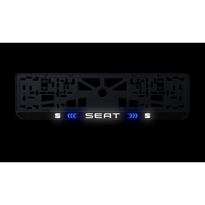 Номерна рамка Seat стиль #3 із високоякісного ABS пластику Ledos виглядає як LCD дисплей.
