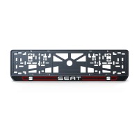 Номерна рамка Seat стиль #5 із високоякісного ABS пластику Ledos виглядає як LCD дисплей.