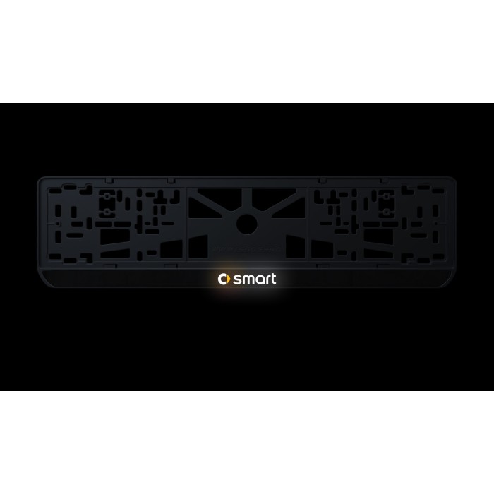 Номерная рамка Smart стиль #1 из высококачественного ABS пластика Ledos выглядит как LCD дисплей
