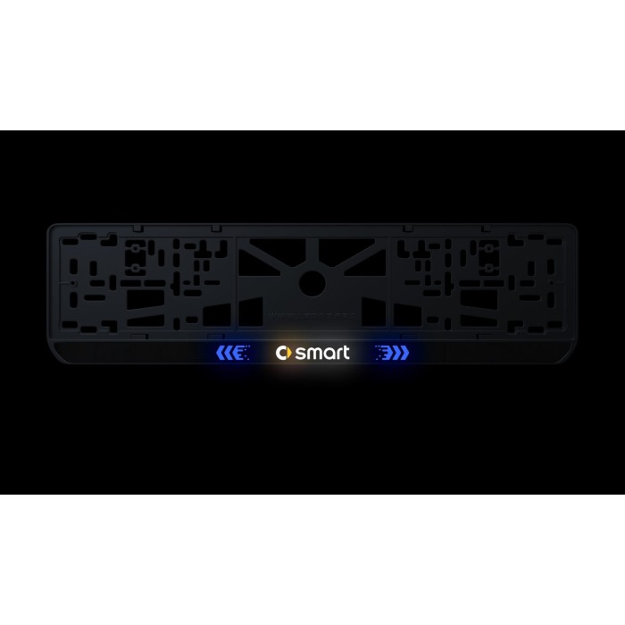 Номерная рамка Smart стиль #3 из высококачественного ABS пластика Ledos выглядит как LCD дисплей