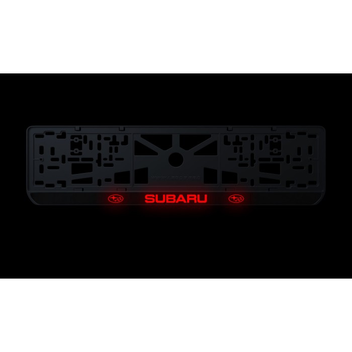 Номерная рамка Subaru стиль #2 из высококачественного ABS пластика Ledos выглядит как LCD дисплей