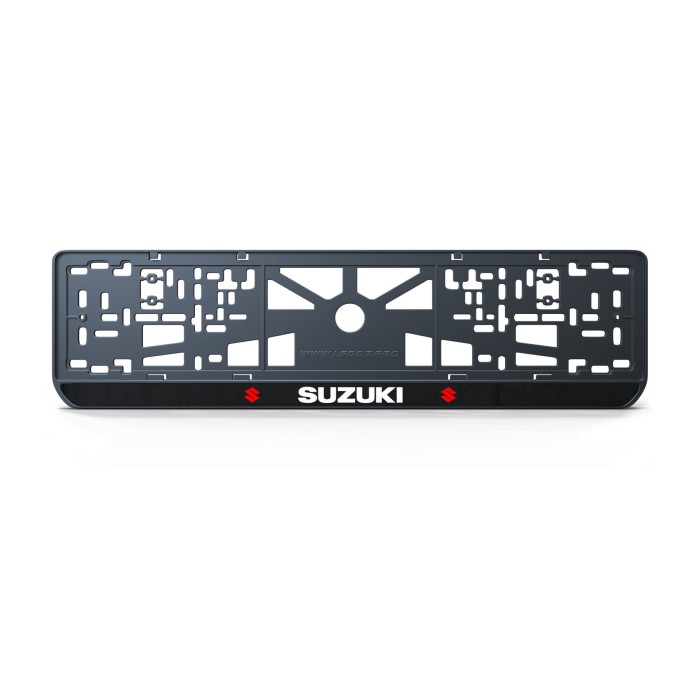 Номерная рамка Suzuki стиль #1 из высококачественного ABS пластика Ledos выглядит как LCD дисплей