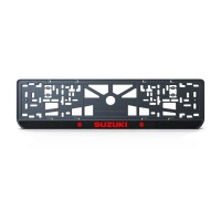 Номерная рамка Suzuki стиль #2 из высококачественного ABS пластика Ledos выглядит как LCD дисплей