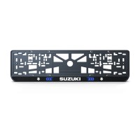 Номерна рамка Suzuki стиль #3 із високоякісного ABS пластику Ledos виглядає як LCD дисплей.
