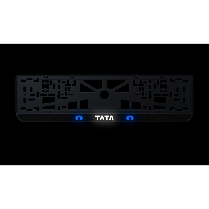 Номерная рамка Tata из высококачественного ABS пластика Ledos выглядит как LCD дисплей
