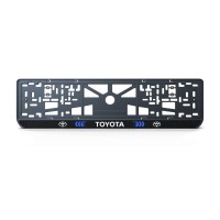 Номерна рамка Toyota стиль #3 із високоякісного ABS пластику Ledos виглядає як LCD дисплей.
