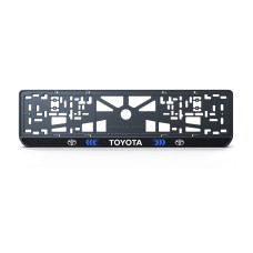 Номерна рамка Toyota стиль #3 із високоякісного ABS пластику Ledos виглядає як LCD дисплей.