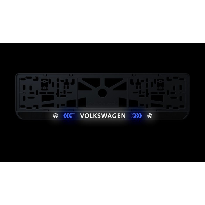 Номерна рамка Volkswagen стиль #3 із високоякісного ABS пластику Ledos виглядає як LCD дисплей.