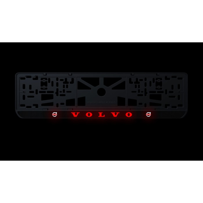 Номерная рамка Volvo стиль #2 из высококачественного ABS пластика Ledos выглядит как LCD дисплей