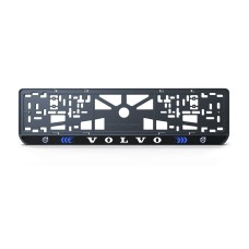 Номерная рамка Volvo стиль #3 из высококачественного ABS пластика Ledos выглядит как LCD дисплей