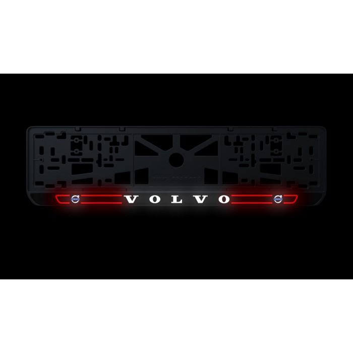 Номерная рамка Volvo стиль #5 из высококачественного ABS пластика Ledos выглядит как LCD дисплей