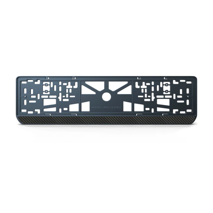 Номерная рамка Carbon edition стиль #1 из высококачественного ABS пластика Ledos выглядит как LCD дисплей