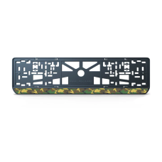 Номерная рамка Military edition стиль #5 из высококачественного ABS пластика Ledos выглядит как LCD дисплей