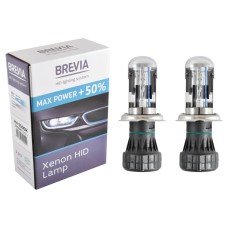 Биксеноновая лампа Brevia H4 +50%, 5500K, 85V, 35W P43t-38 KET, 2шт