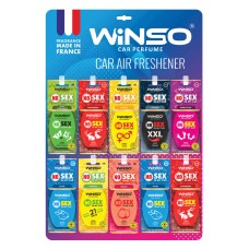 Освежитель воздуха WINSO NO Sex in My Car, целлюлозный ароматизатор, дисплей MIX