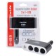 Разветвитель прикуривателя Carlife 3в1 + USB