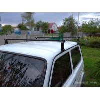 Багажник на водосток - 140см - Кенгуру - UNI - Сталева квадр. поперечка (НИВА, Волга тощо)