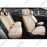 Накидки на сиденья авто 3D Elegant полный комплект Бежевые (авточехлы SORRENTO 5D)