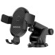 Автотримач для телефону затискач під вагою BOROFONE BH39 телескоп Amazing center console. Black