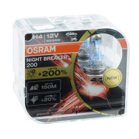Лампа 12V H4 60/55W +200% Night Laser 