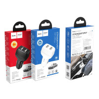 АЗП 12/24V 2USB 2.4А Hoco Z36 (Черный)