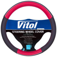 Чохол на кермо M (37-39см) червоний (vitol 17003RD M)