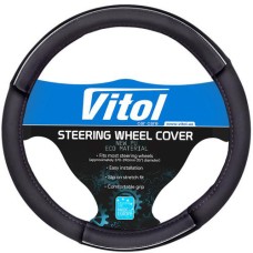 Чехол на руль M (37-39см) черный (vitol 17003BK M)
