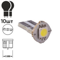 Лампа PULSO/габаритная/LED T10/W2.1x9.5d/W5W/1SMD-5050/12v/0.5w/12lm White (LP-121267)