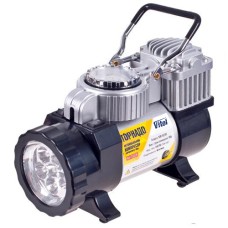 Компрессор Торнадо 150psi 15А 40л/мин прикуриватель переходник фонарь Автостоп (КА-Т12220)