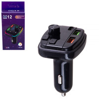 Модулятор FM 5в1 M12 12-24v 2USB 5V-3.1A Type C 5V-3.1A TF card BT5.0 RGB-ambient light (M12)