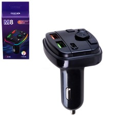 Модулятор FM 5в1 M8 12-24v 2USB 5V-3.1A Type C 5V-3.1A TF card BT5.0 RGB-ambient light (M8)