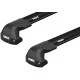 Багажник в штатні місця у рейлінгах Thule Wingbar Edge Black для Toyota Highlander (mkIII) 2013-2020 (TH 7214B-7215B-7207-7013)